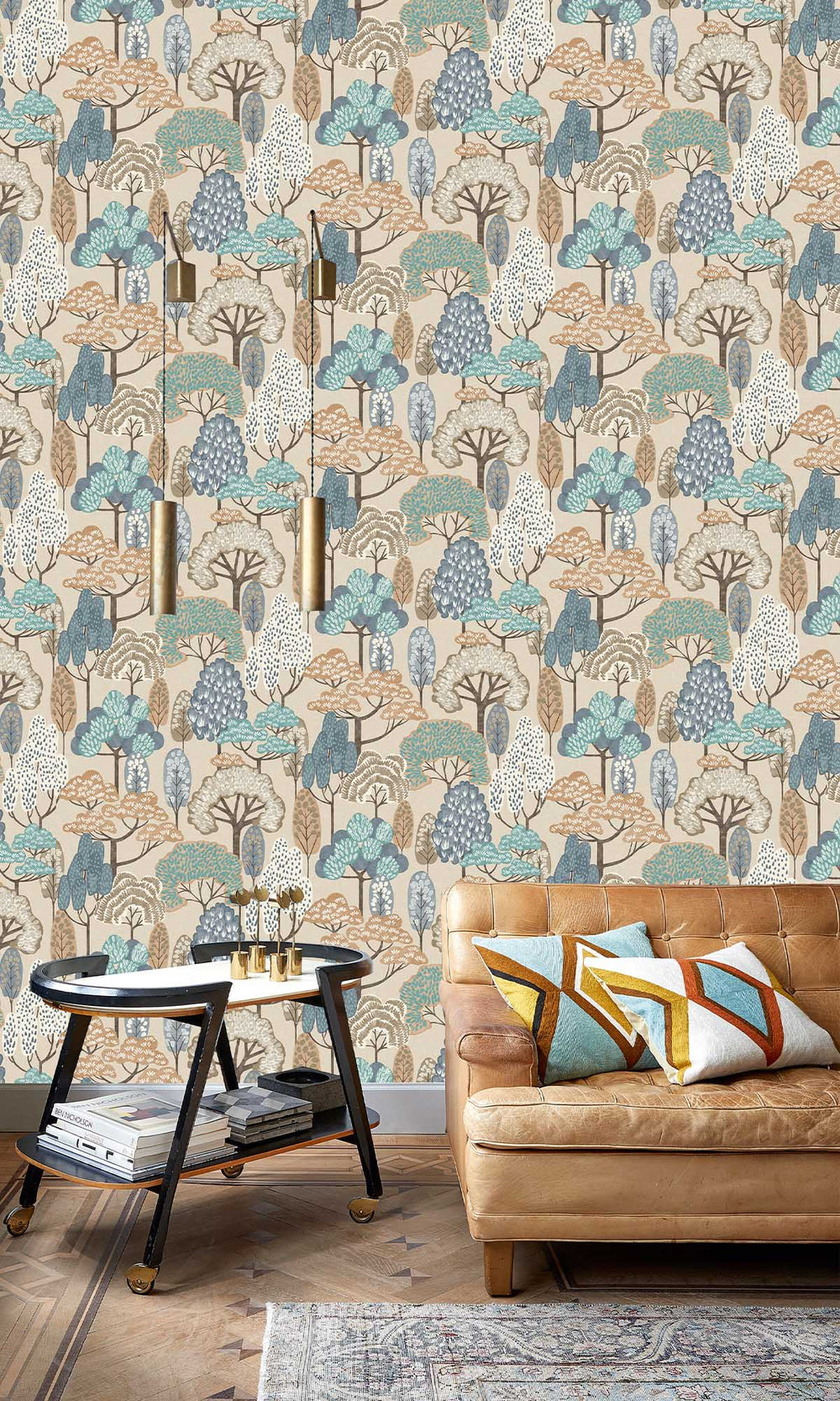 Scatman Blue Stylized Trees Wallpaper R10226