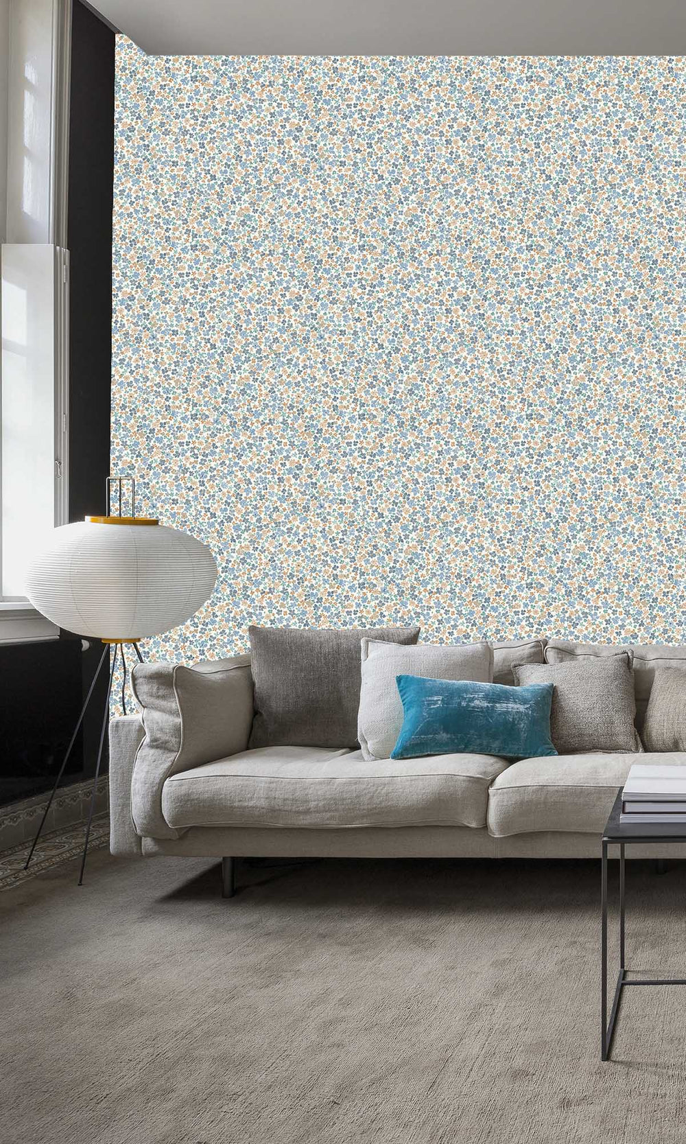 Bright Bluebonnet Floral Ditsy Wallpaper R10228