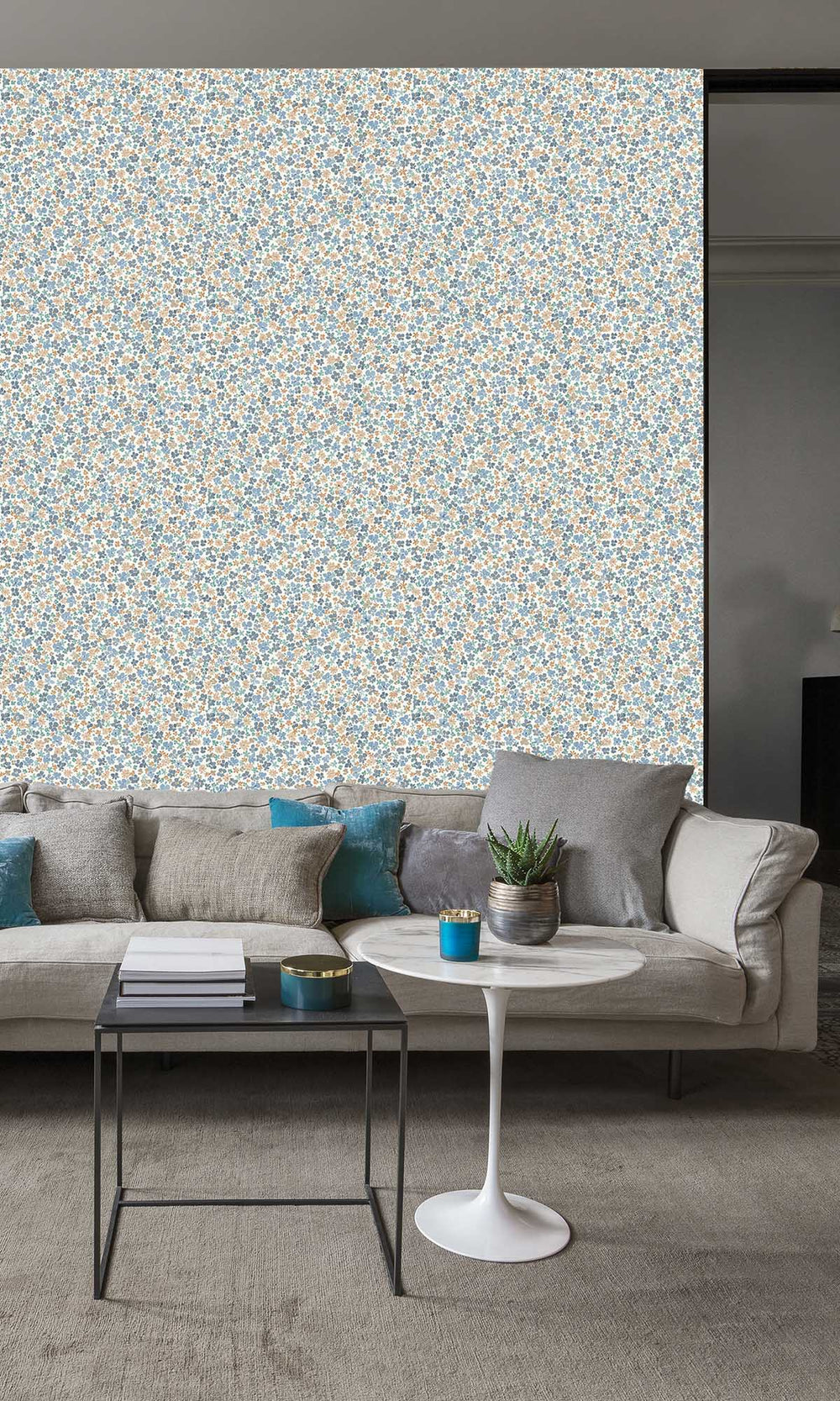 Bright Bluebonnet Floral Ditsy Wallpaper R10228