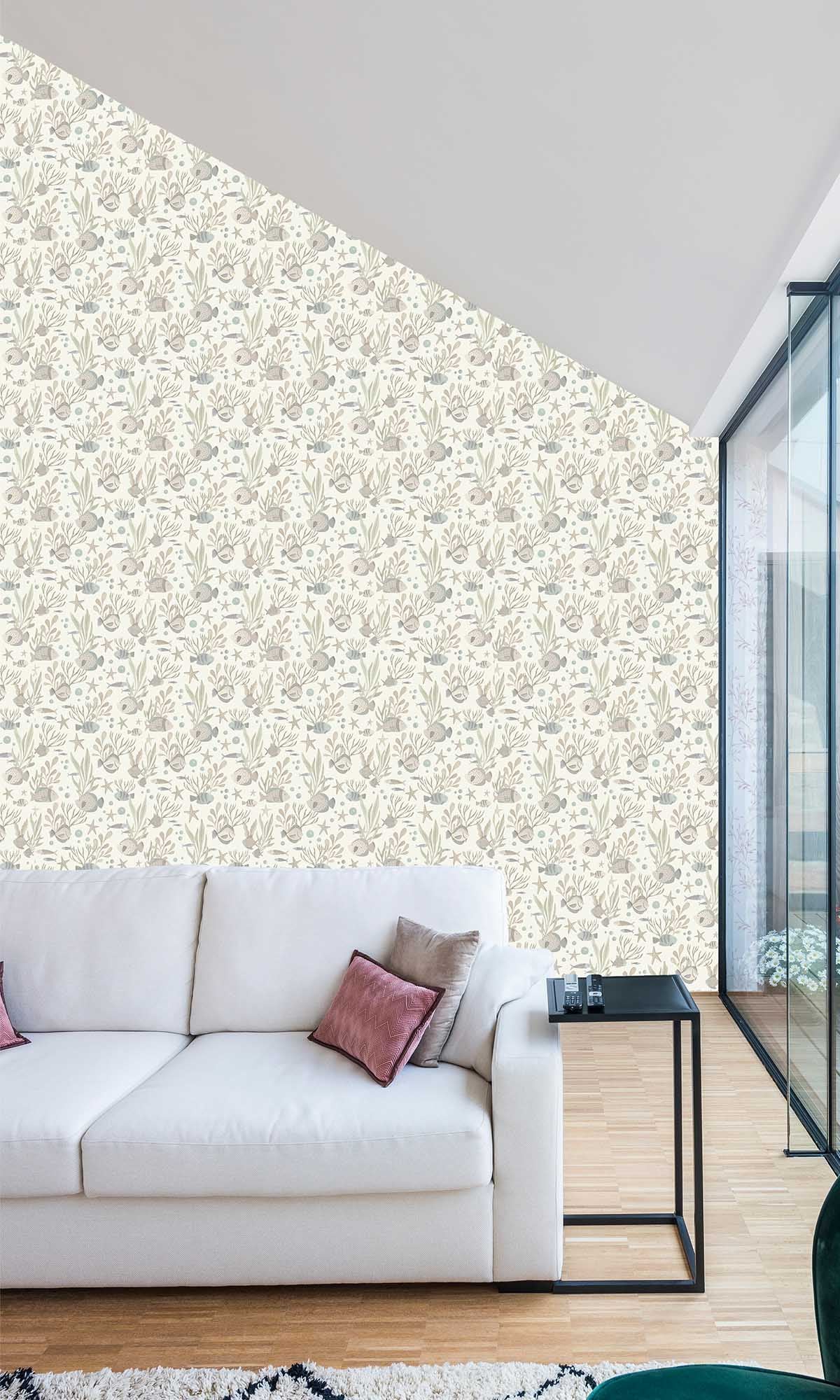 Ambrosia Ivory Underwater Scene Wallpaper R10231
