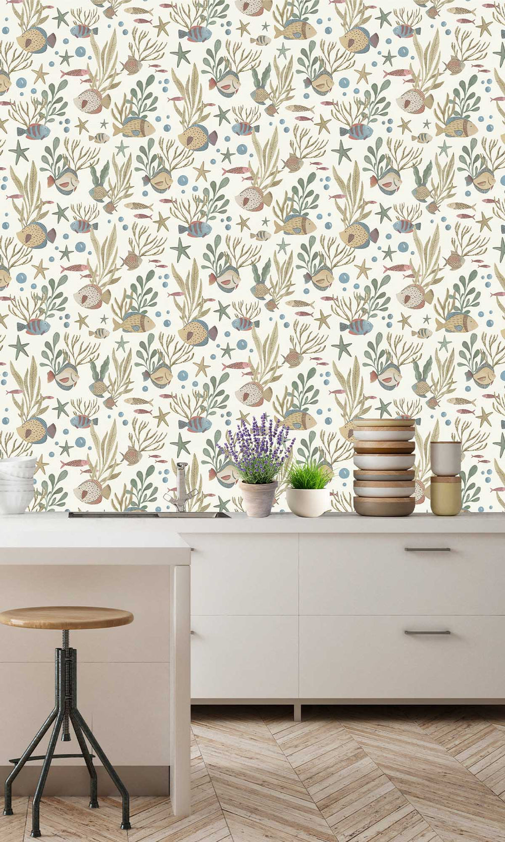 Parsnip Yellow Underwater Scene Wallpaper R10234