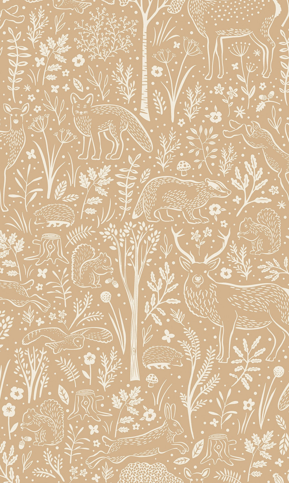 Somber Brown Forest Scene Wallpaper R10240