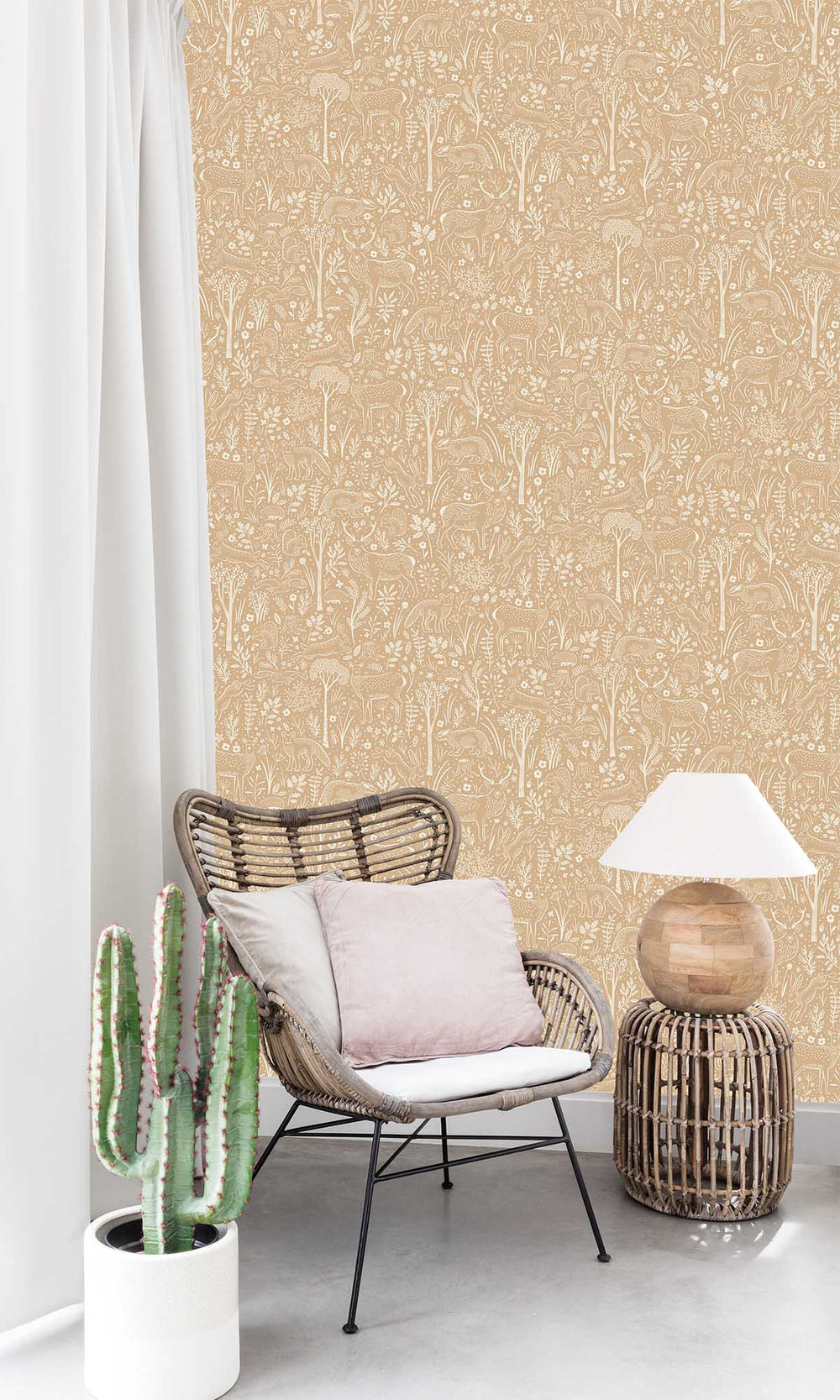 Somber Brown Forest Scene Wallpaper R10240