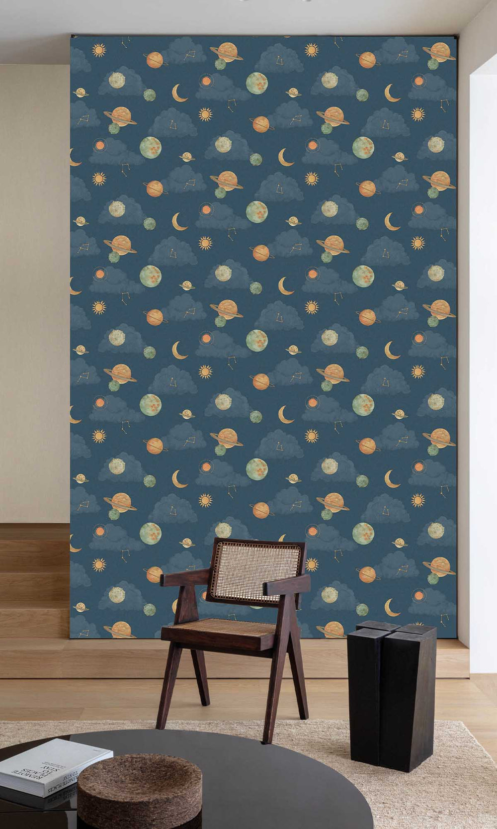Aircraft Blue Celestial Elements Wallpaper R10241