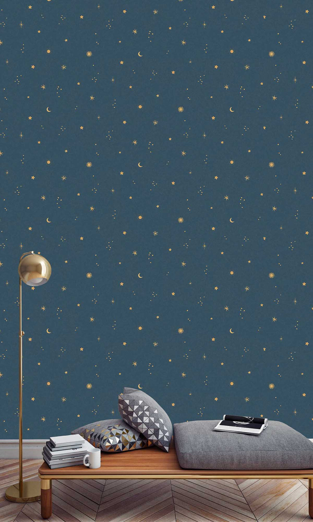 Aircraft Blue Starry Night Sky Wallpaper R10243