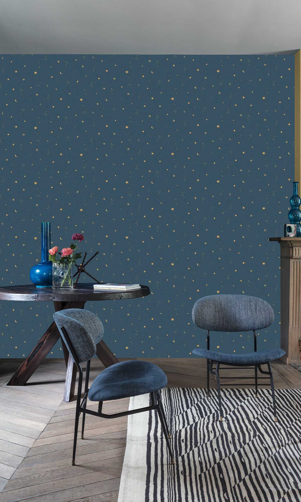 Aircraft Blue Starry Night Sky Wallpaper R10243