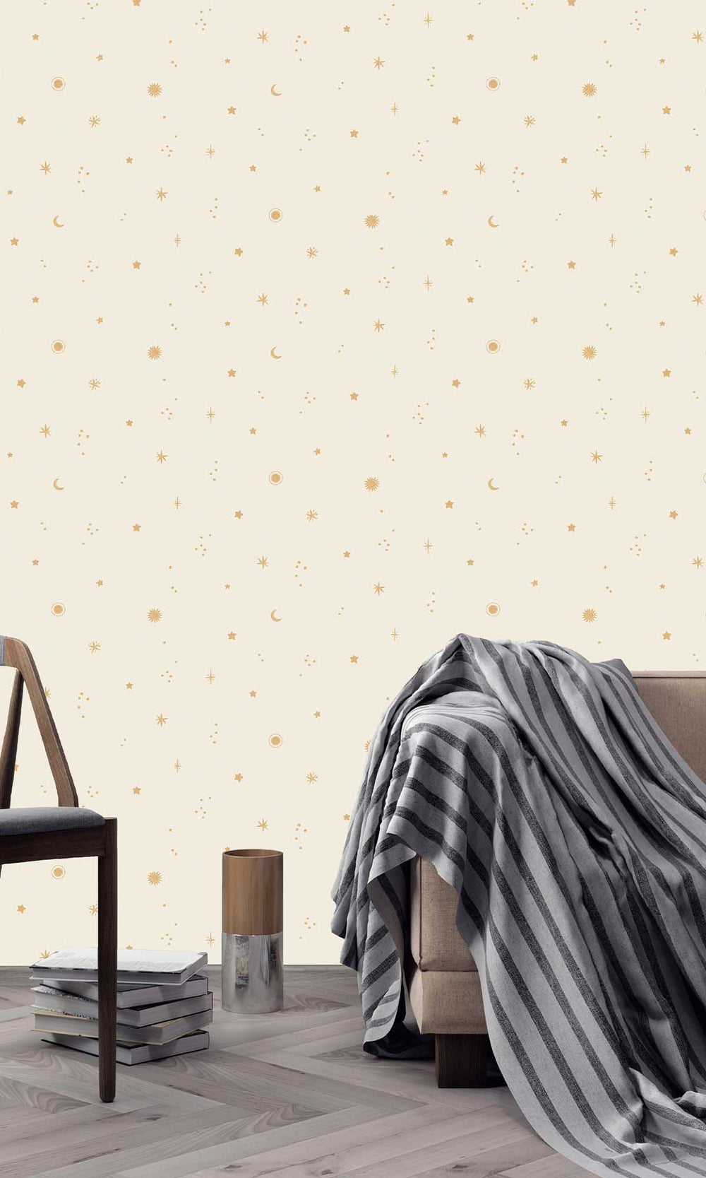 Painter's White Starry Night Sky Wallpaper R10245