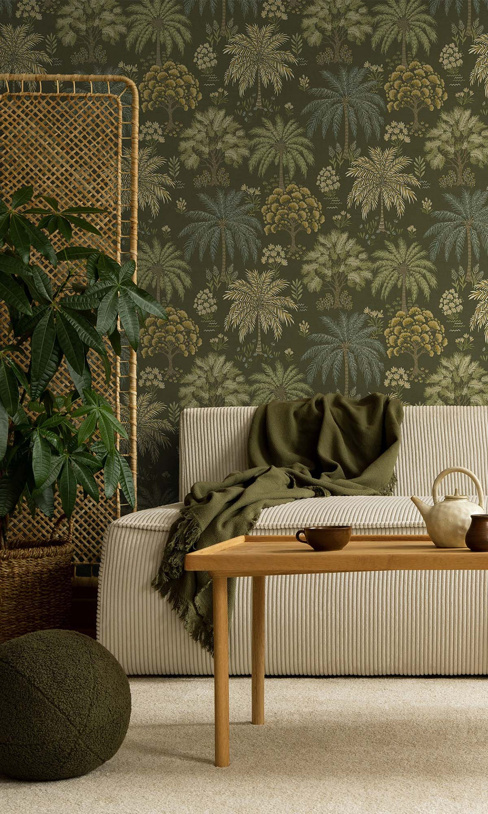 Green Tropical Arbors Wallpaper R10253