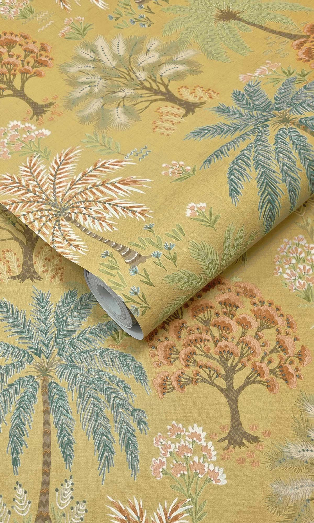 Ochre Tropical Arbors Wallpaper R10254