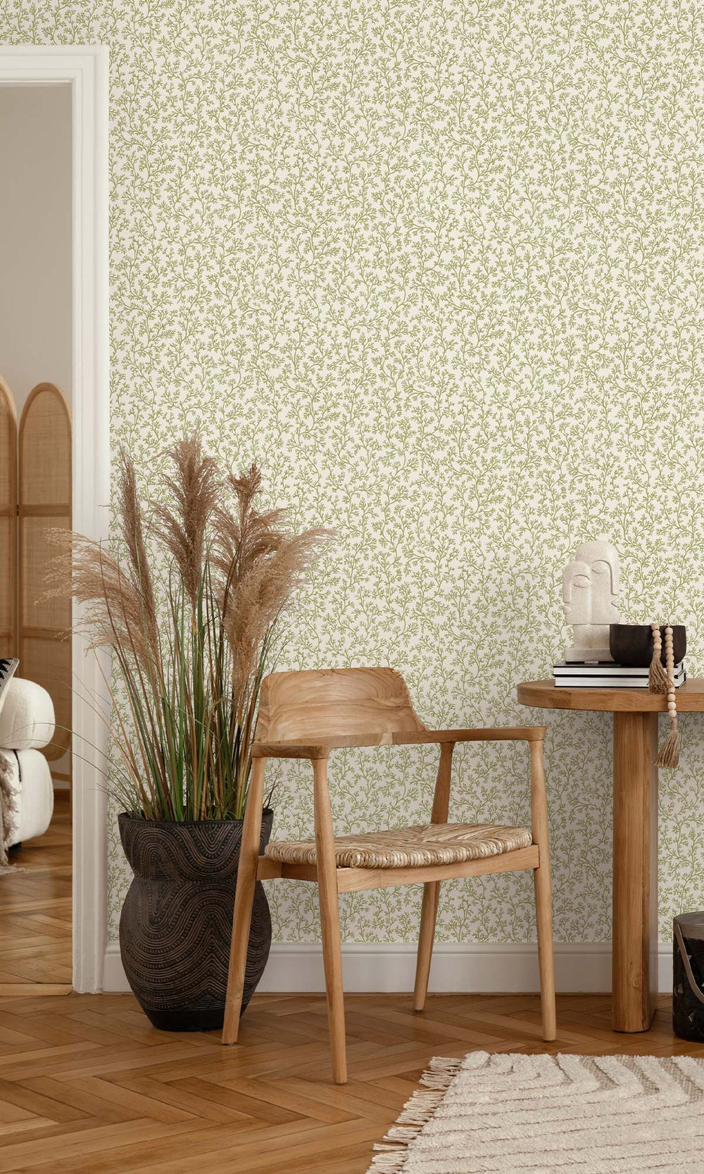 Sage Coral Forest Wallpaper R10255