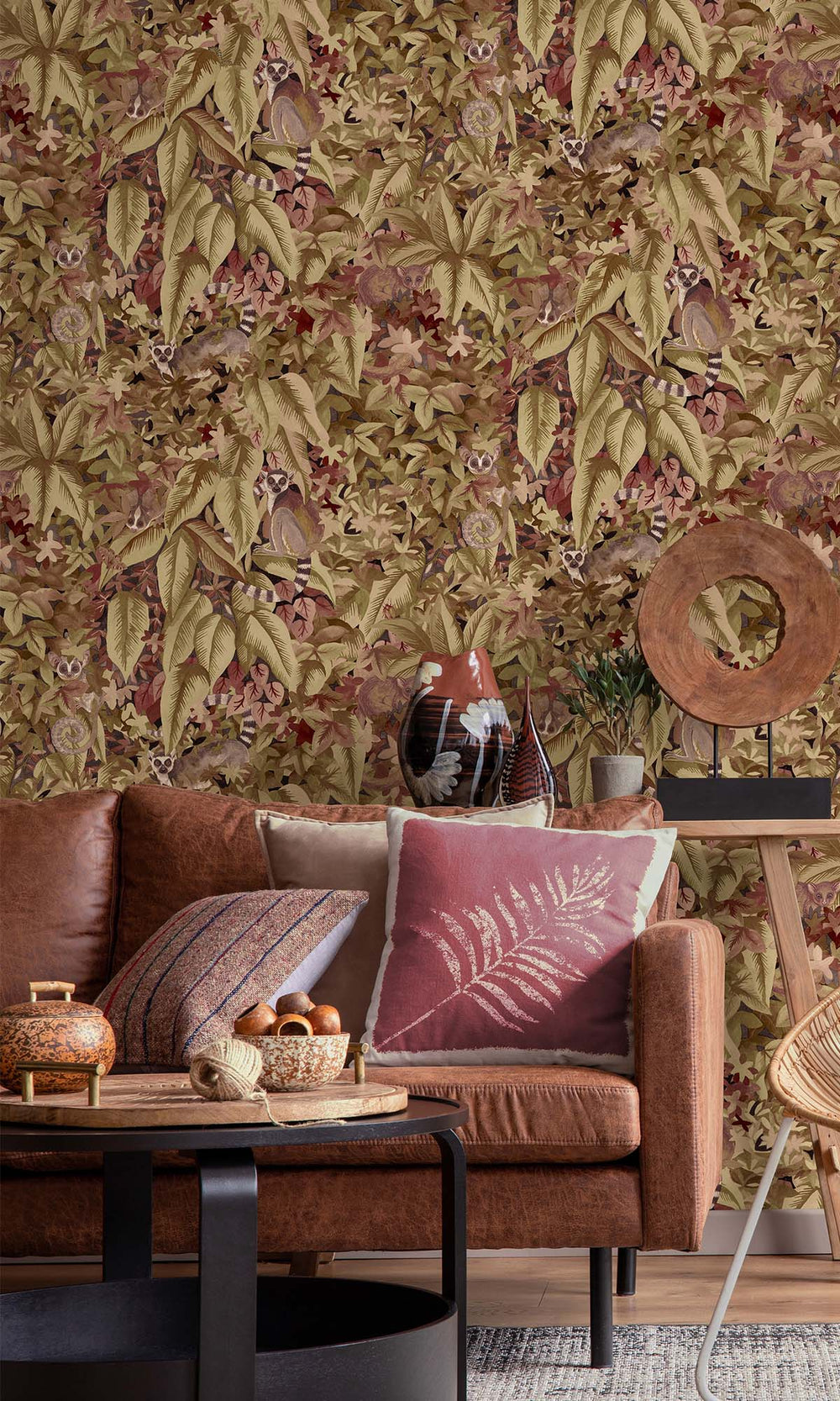 Berry Lush Foliage Wallpaper R10259