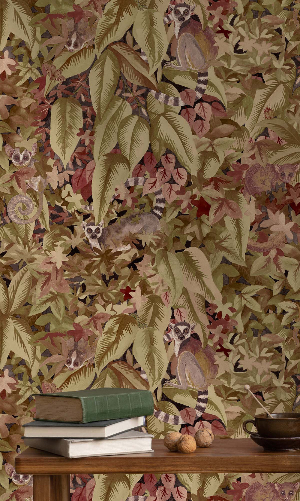 Berry Lush Foliage Wallpaper R10259
