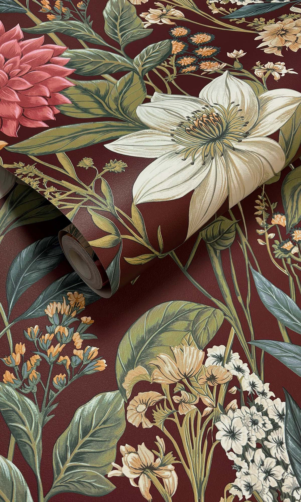 Berry Cascading Anemone Wallpaper R10263