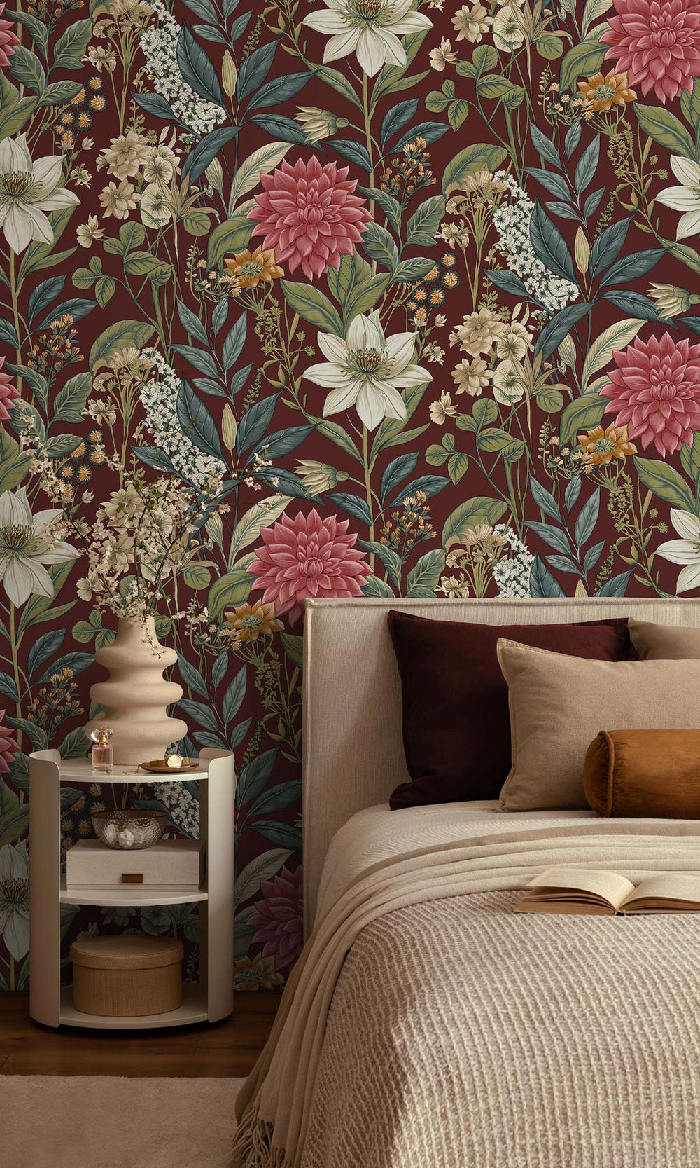 Berry Cascading Anemone Wallpaper R10263