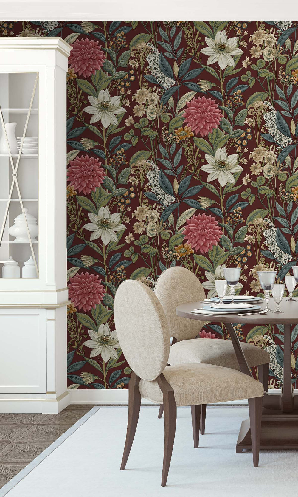 Berry Cascading Anemone Wallpaper R10263