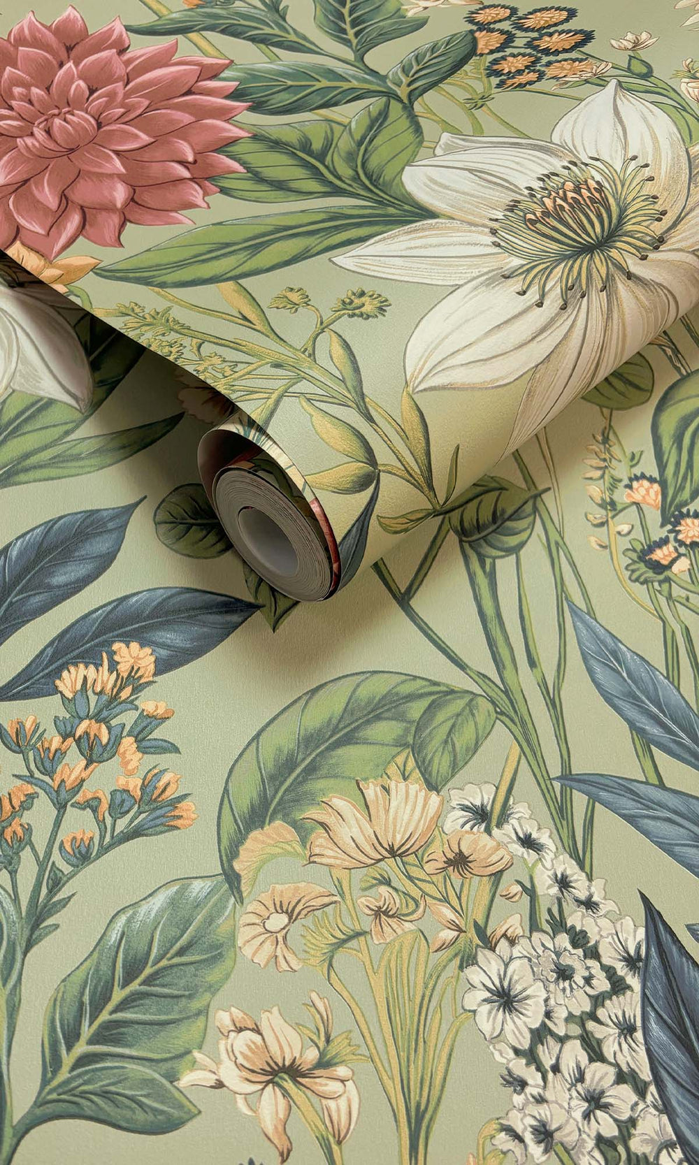 Sage Cascading Anemone Wallpaper R10265