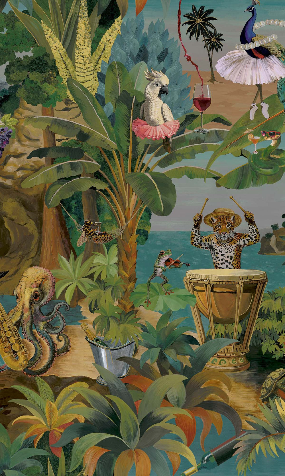 Multi Tropical Beach Life Wallpaper R10273