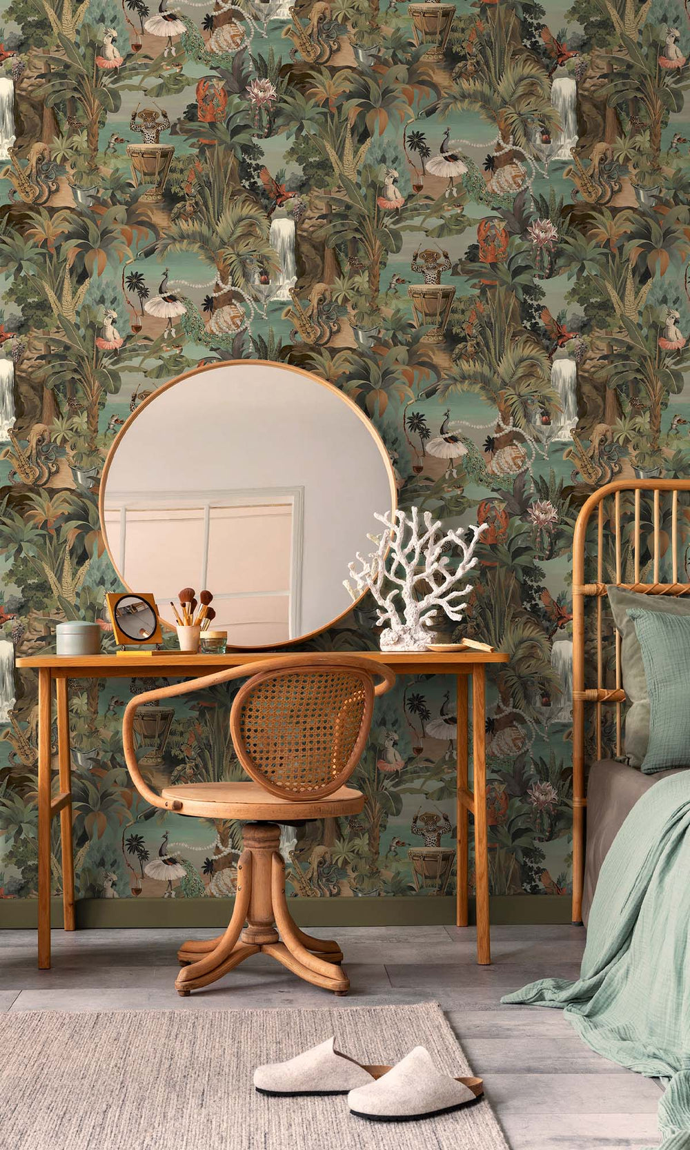 Aqua coral Tropical Beach Life Wallpaper R10275