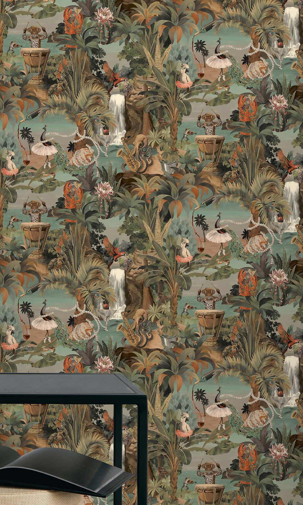 Aqua coral Tropical Beach Life Wallpaper R10275