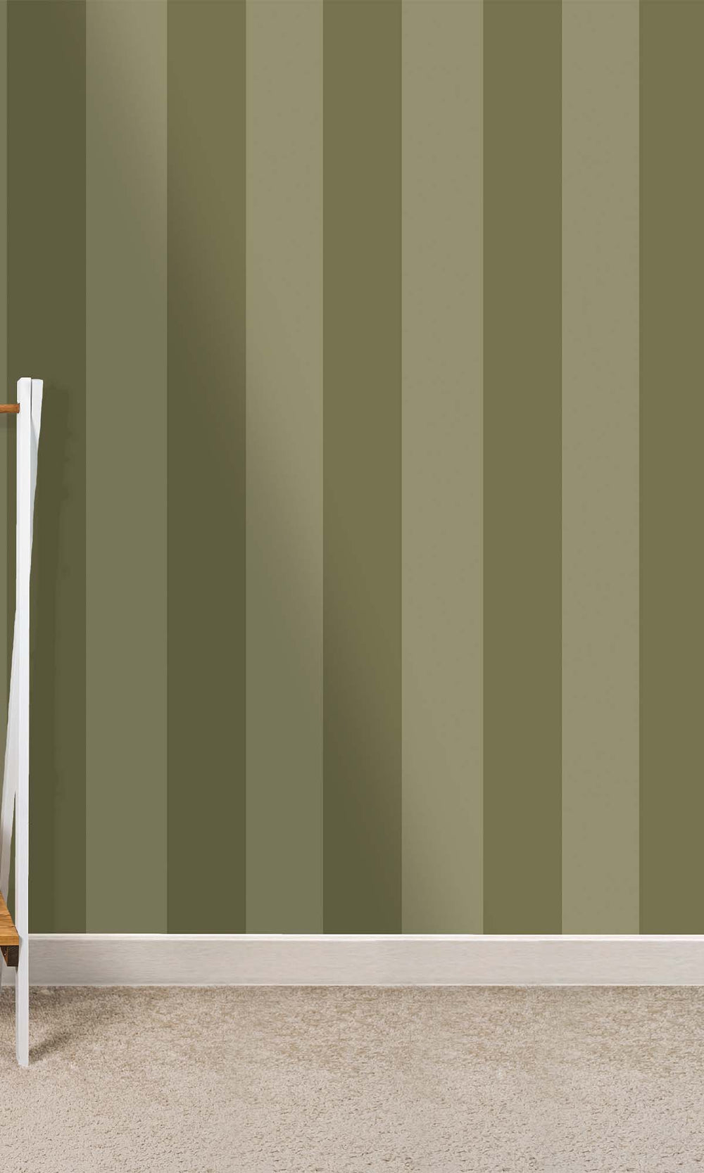 Green Bold Stripes Wallpaper R10277