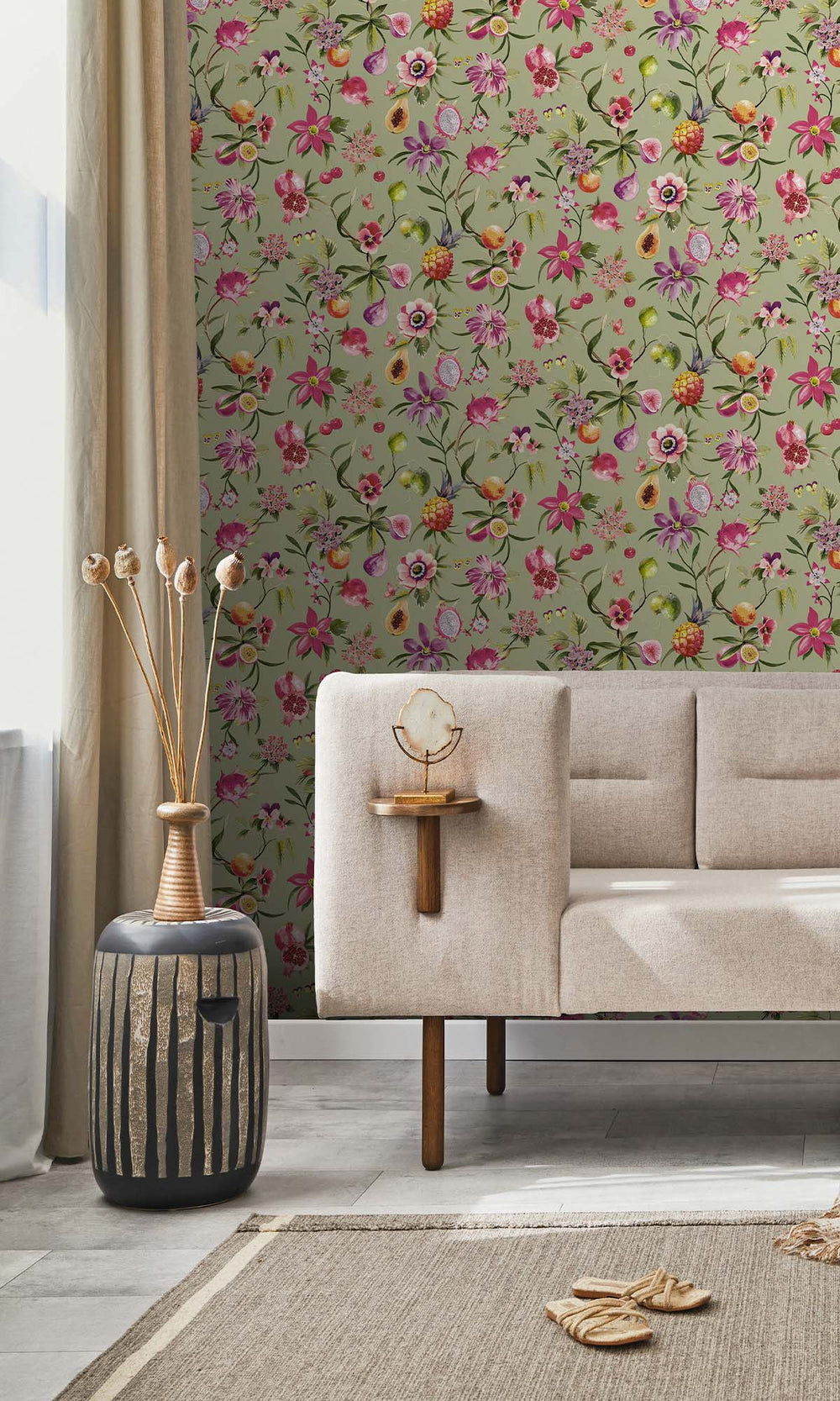 Sage Exotic Tropics Wallpaper R10281