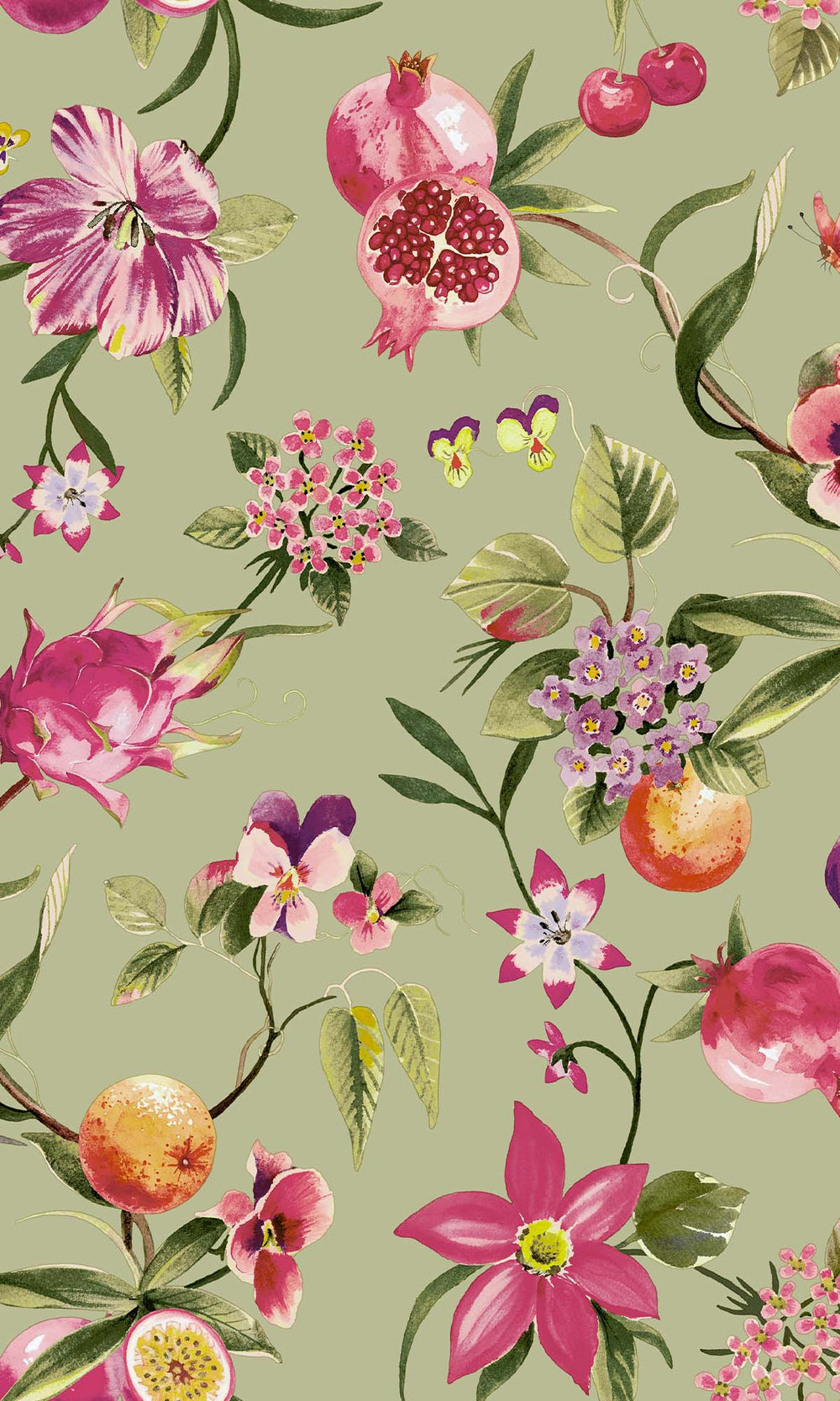 Sage Exotic Tropics Wallpaper R10281