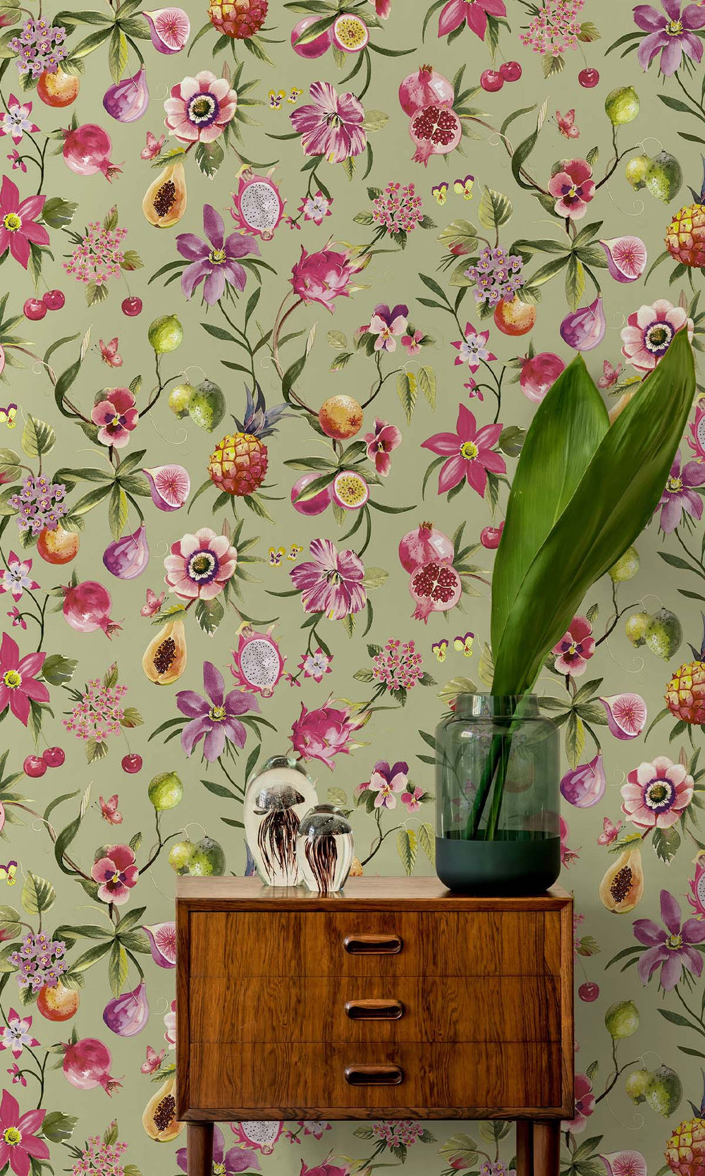 Sage Exotic Tropics Wallpaper R10281