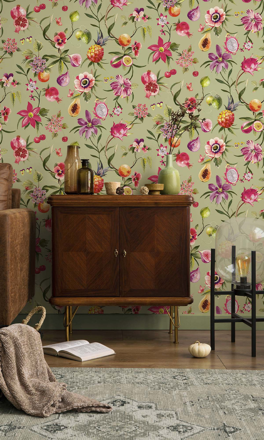 Sage Exotic Tropics Wallpaper R10281