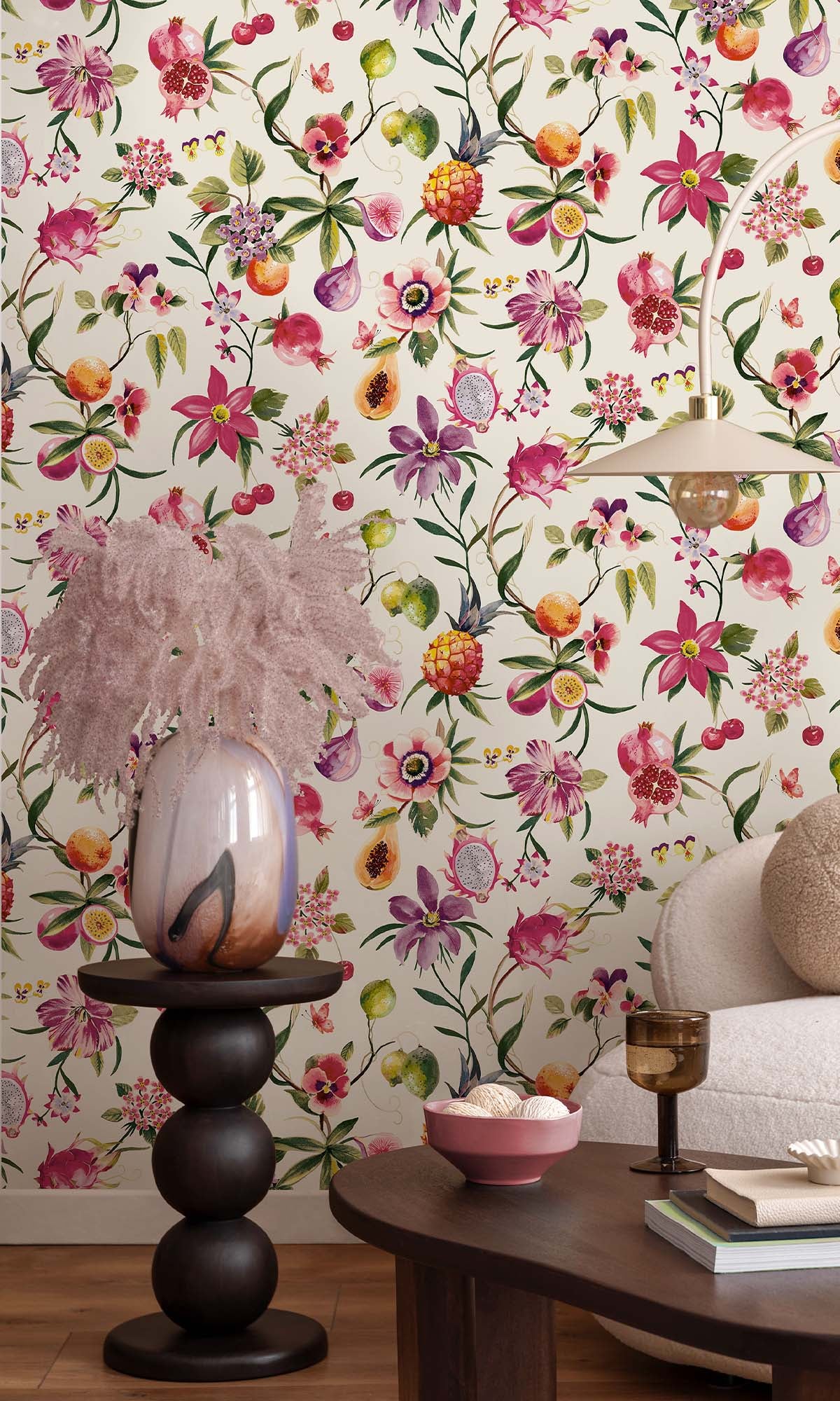 Cream/Multi Exotic Tropics Wallpaper R10282