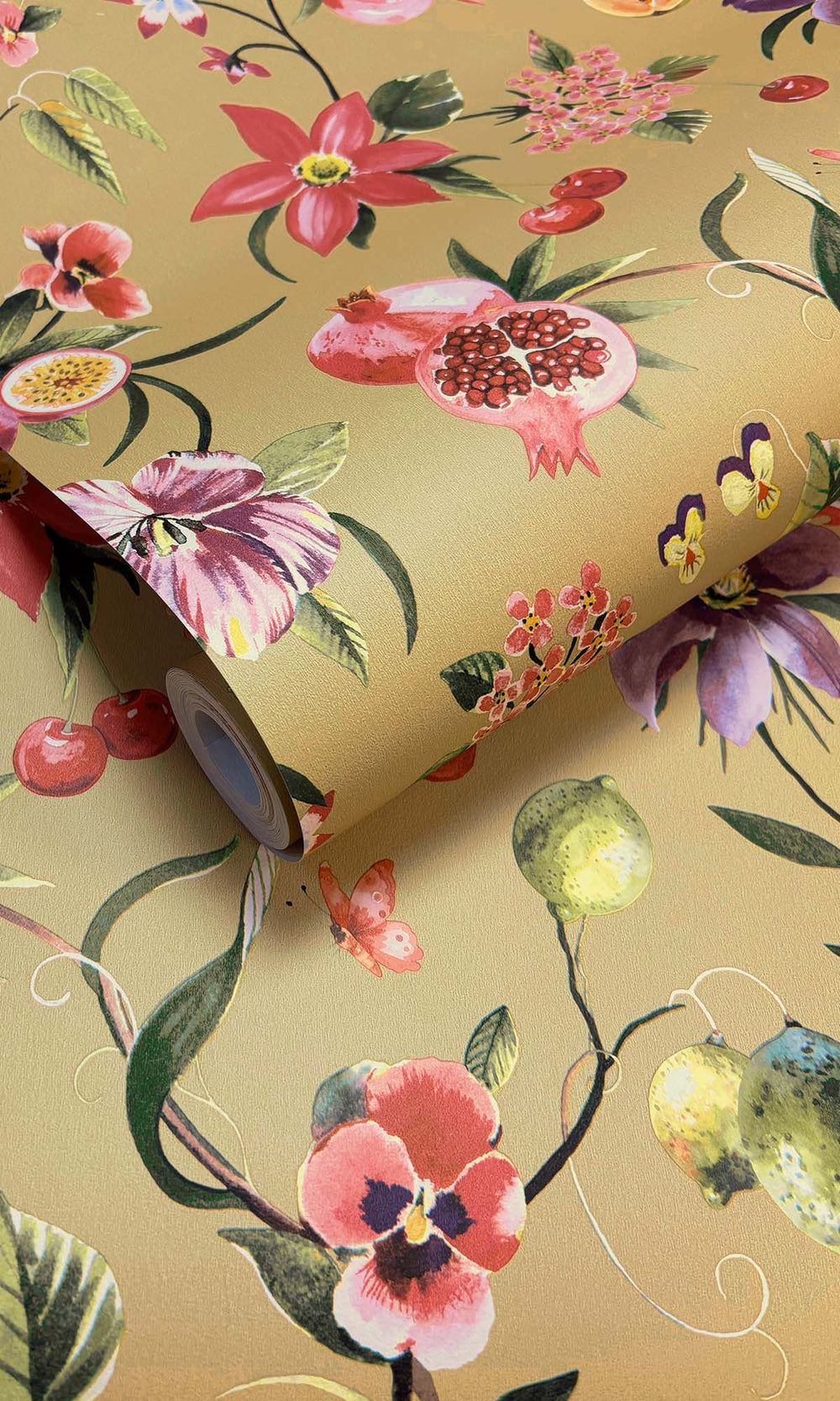 Ochre Exotic Tropics Wallpaper R10283