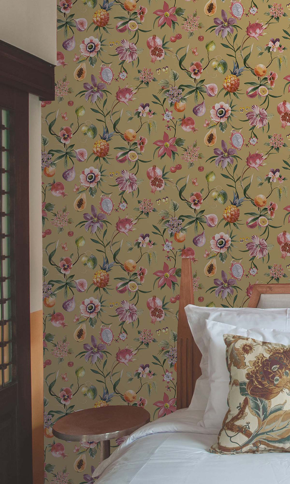 Ochre Exotic Tropics Wallpaper R10283