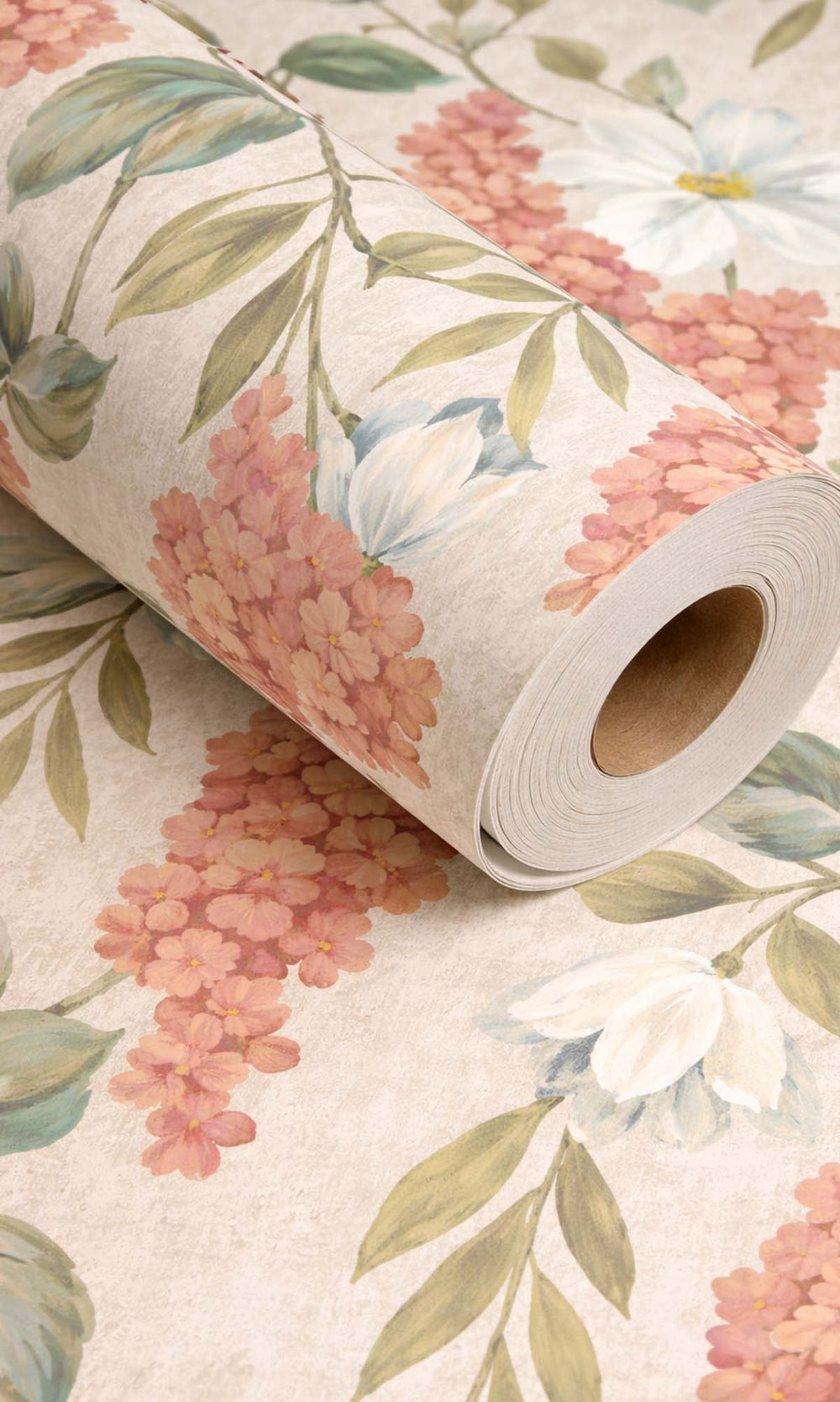 Coral/Beige Iconic Buddleia Wallpaper R10288