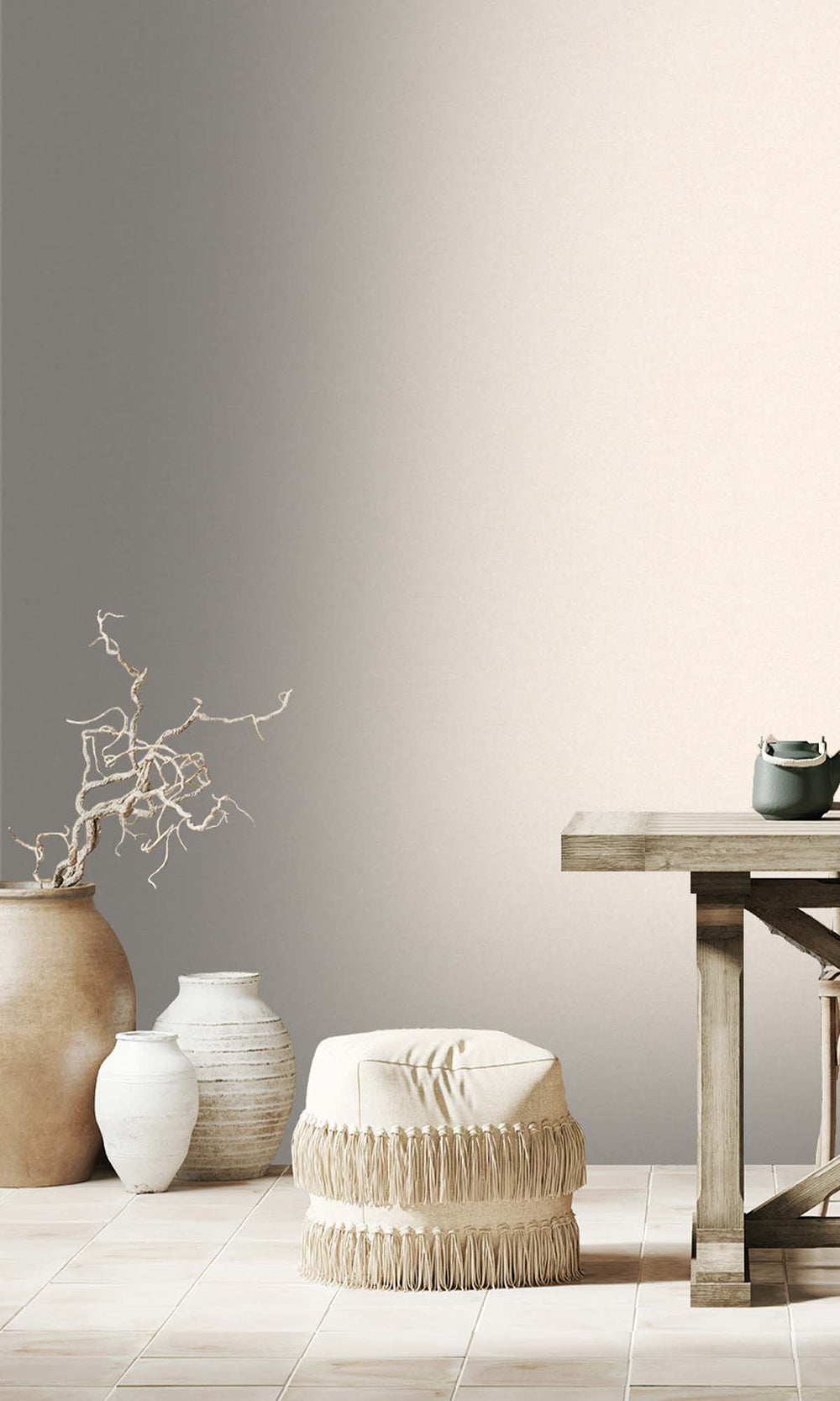 Cream Faux Hemp Print Wallpaper R10290