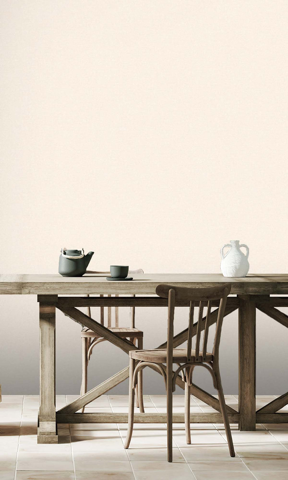 Cream Faux Hemp Print Wallpaper R10290