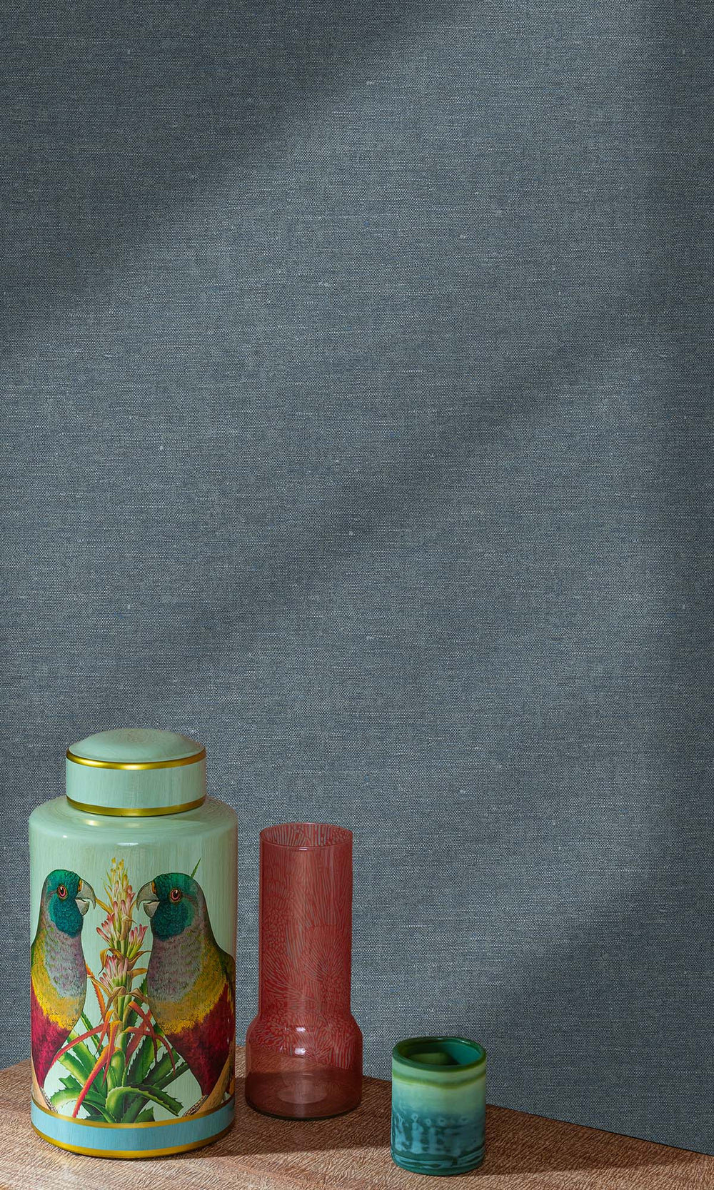 Blue Fusion Faux Hemp Print Wallpaper R10301