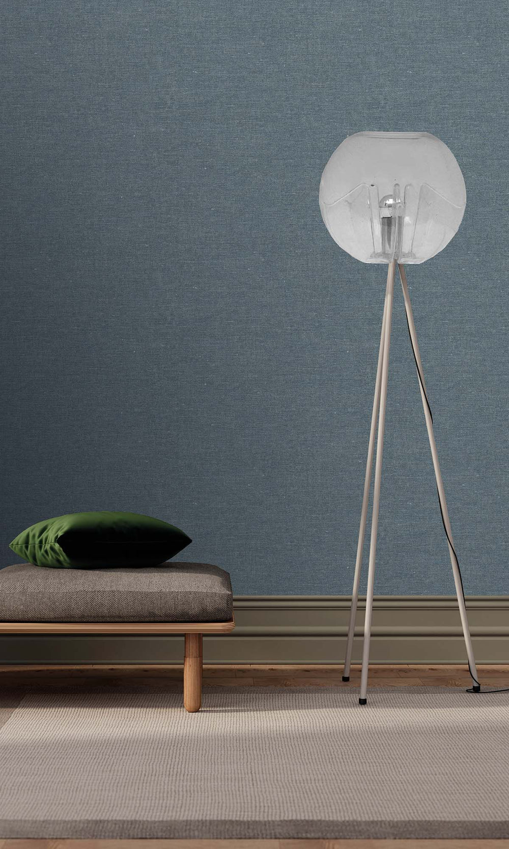 Blue Fusion Faux Hemp Print Wallpaper R10301
