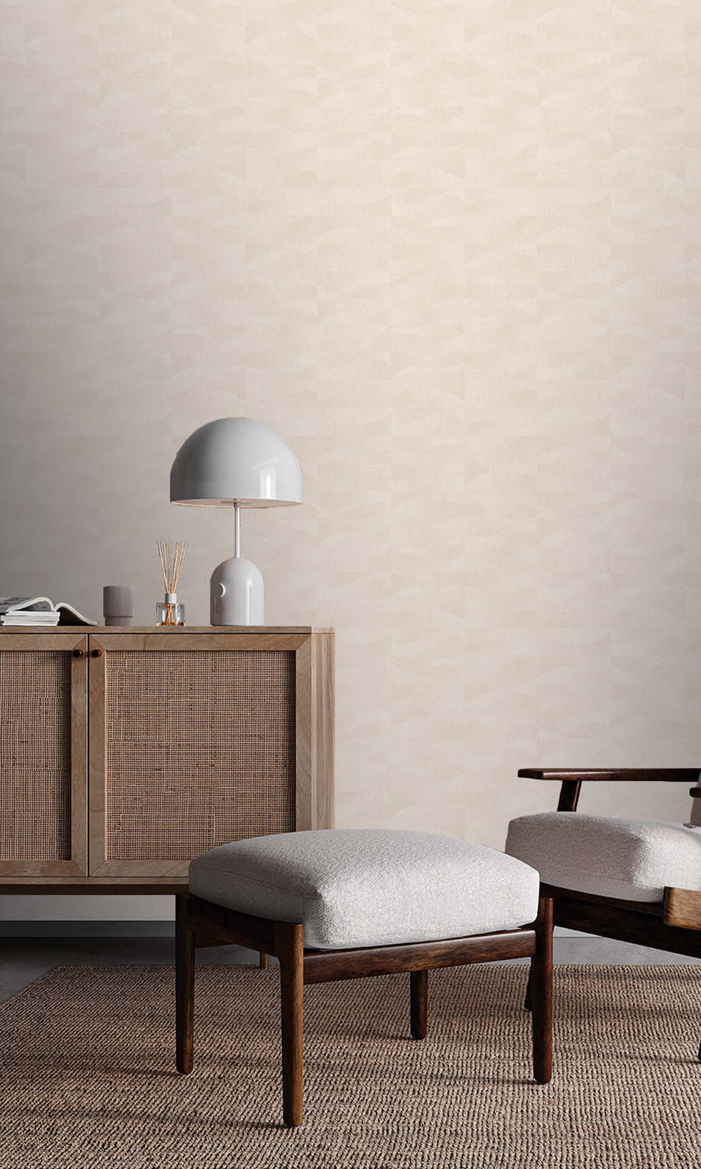 Beige Abstract Swirl Wallpaper R10303