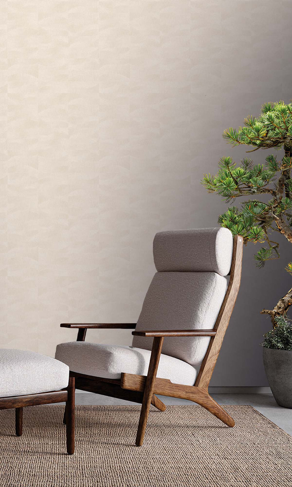 Beige Abstract Swirl Wallpaper R10303