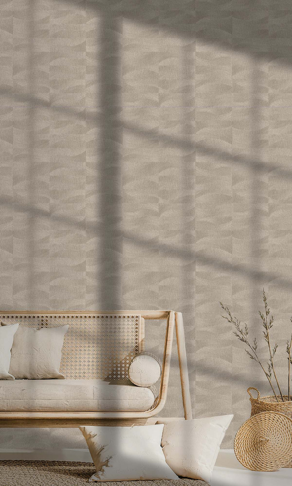 Warm Grey Abstract Swirl Wallpaper R10304