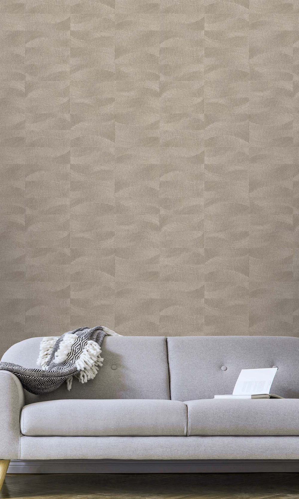 Warm Grey Abstract Swirl Wallpaper R10304