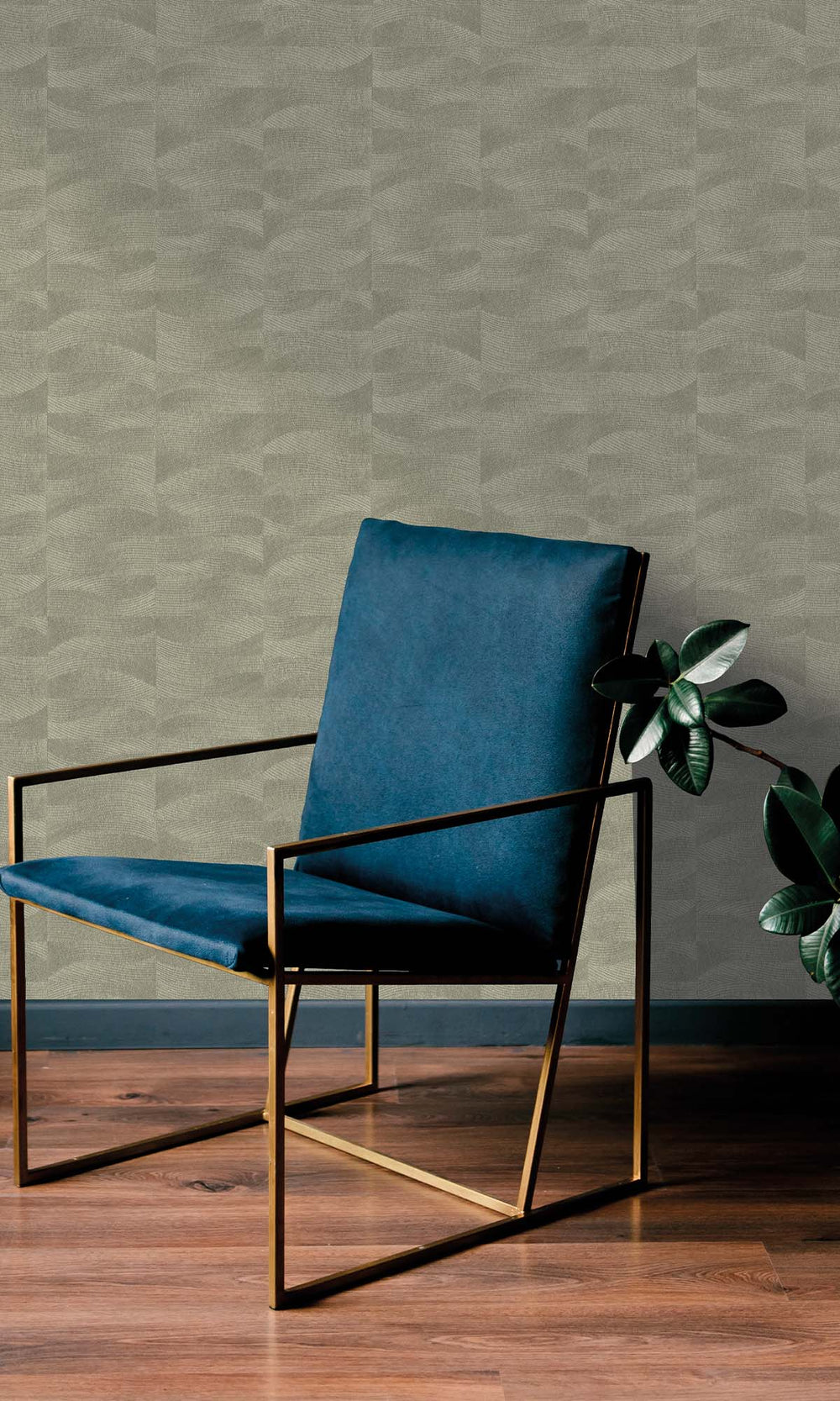 Oil Green Abstract Swirl Wallpaper R10305