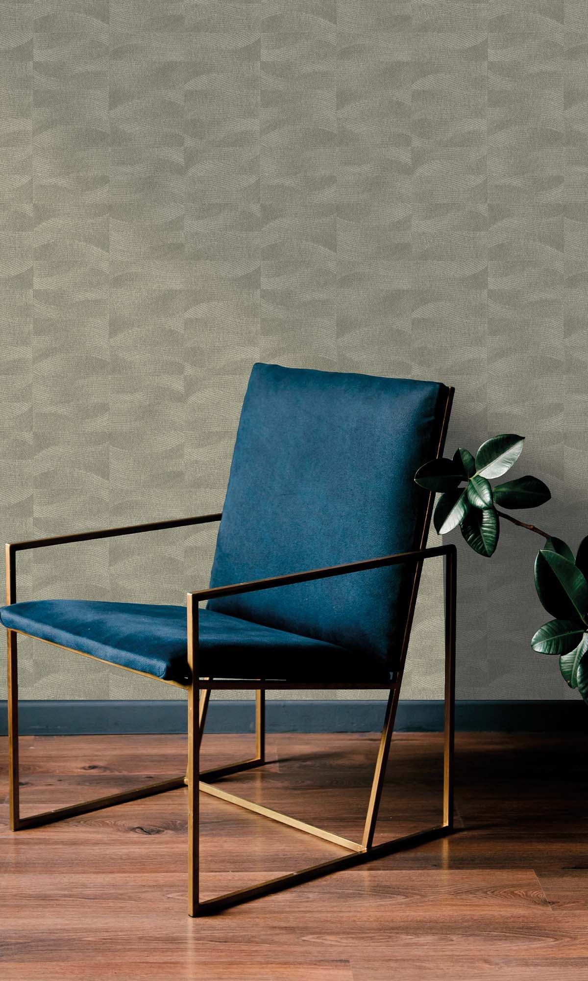 Oil Green Abstract Swirl Wallpaper R10305