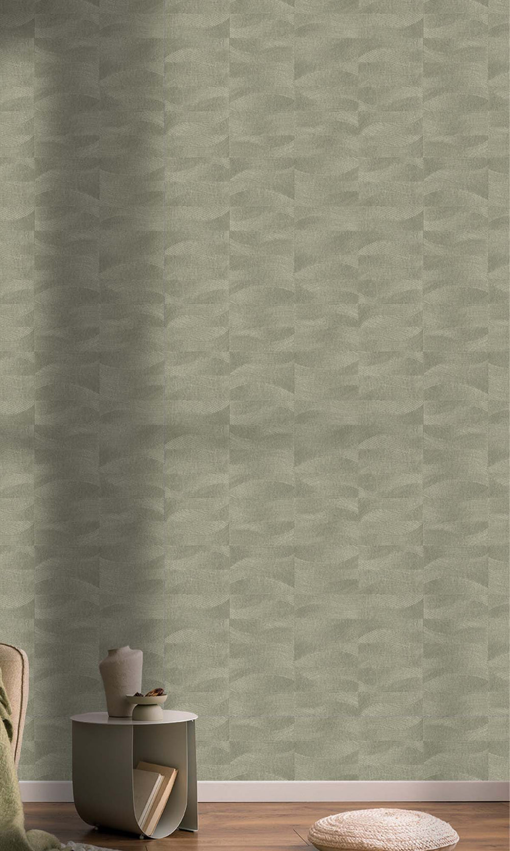 Oil Green Abstract Swirl Wallpaper R10305