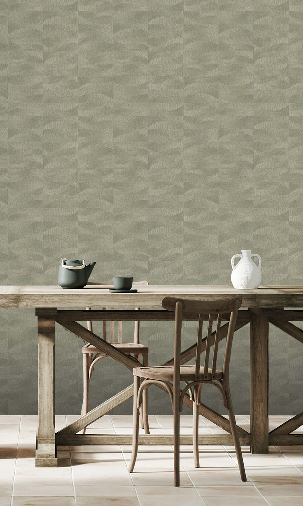 Oil Green Abstract Swirl Wallpaper R10305