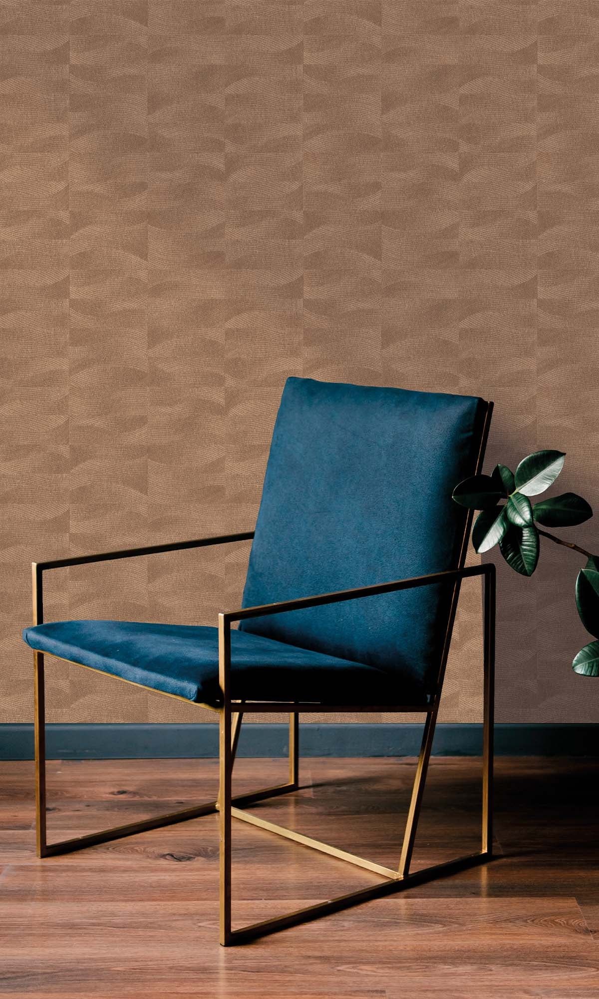 Imperial Brown Abstract Swirl Wallpaper R10307