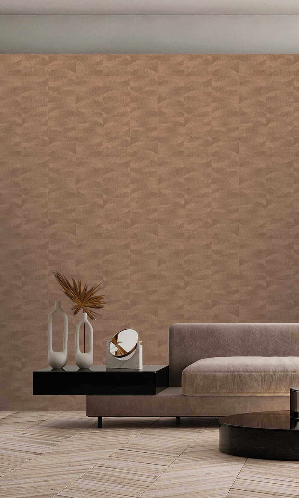 Imperial Brown Abstract Swirl Wallpaper R10307