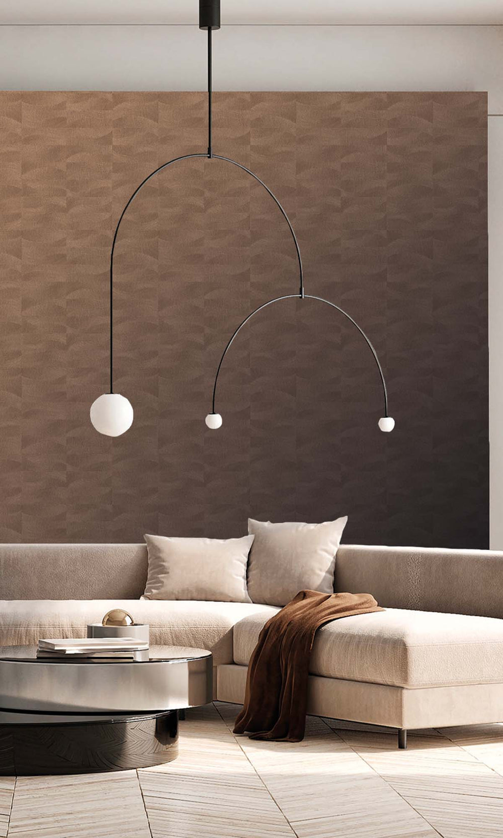 Imperial Brown Abstract Swirl Wallpaper R10307