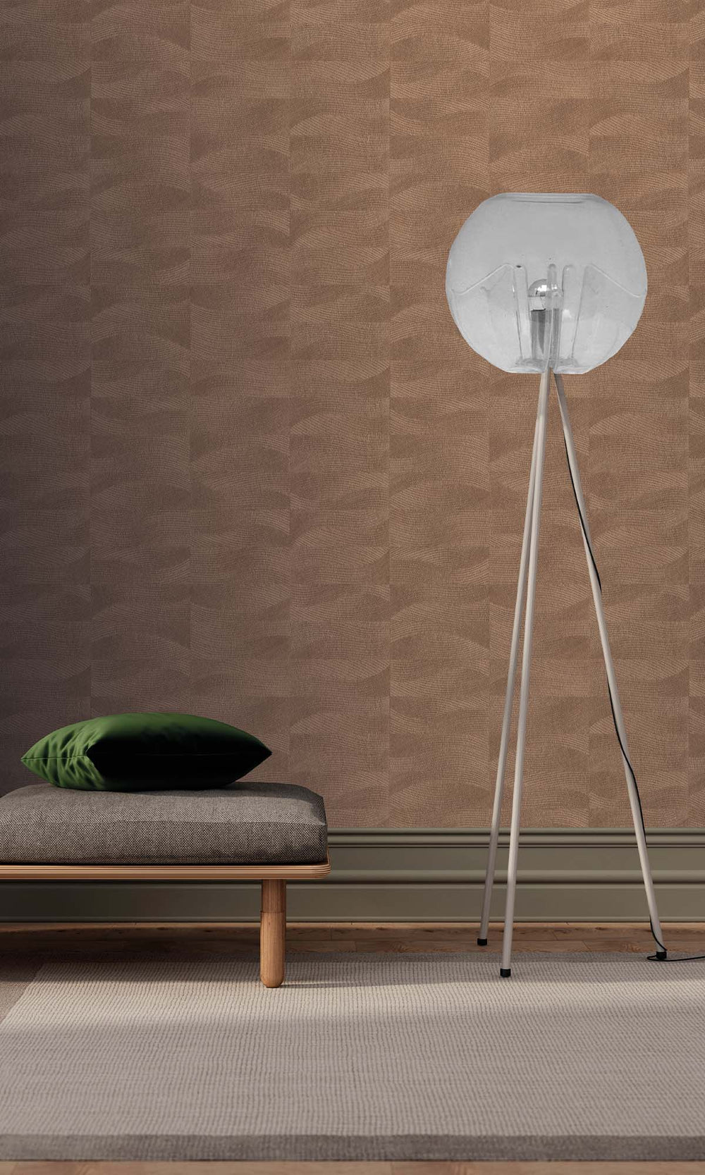 Imperial Brown Abstract Swirl Wallpaper R10307
