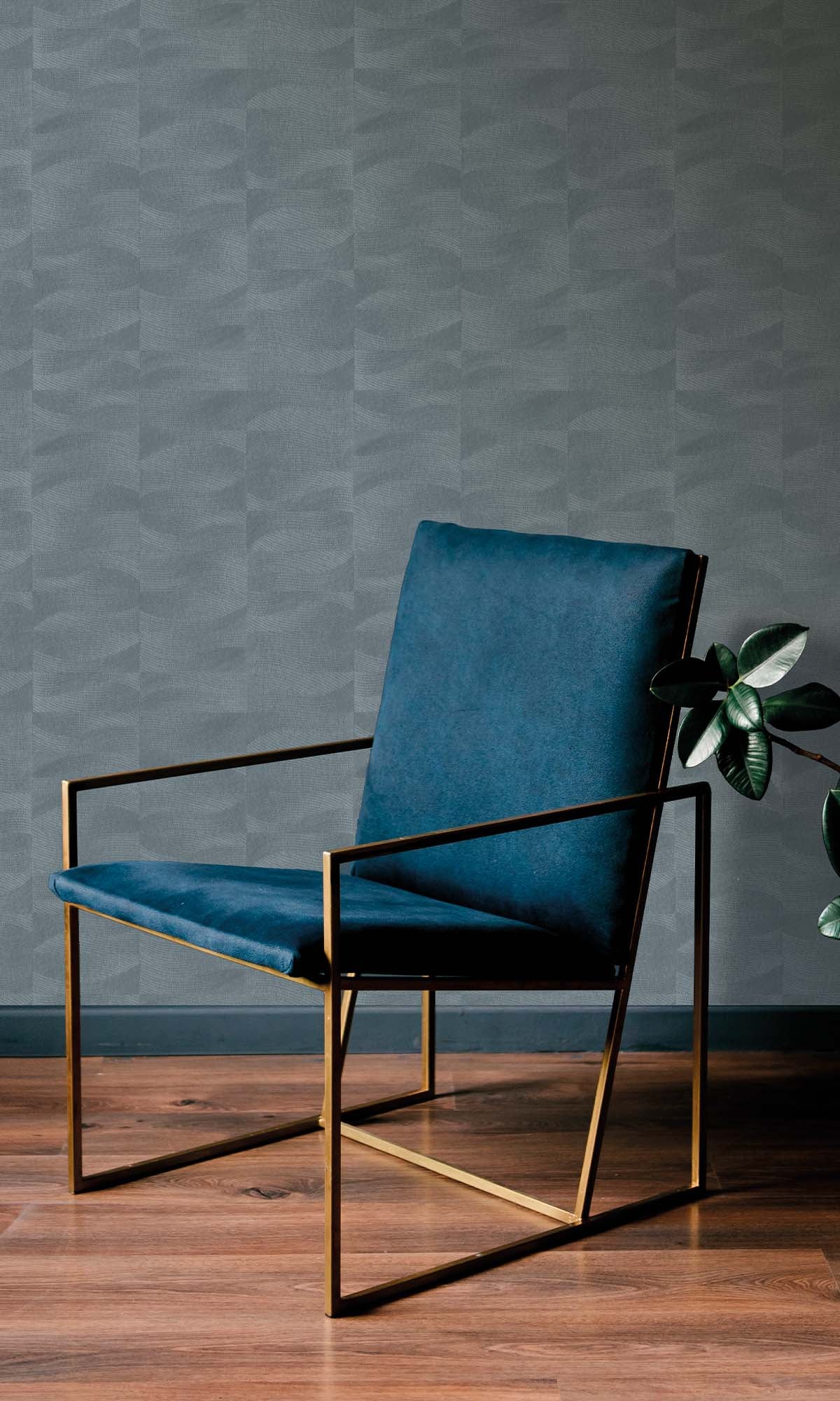 Blue Fusion Abstract Swirl Wallpaper R10308