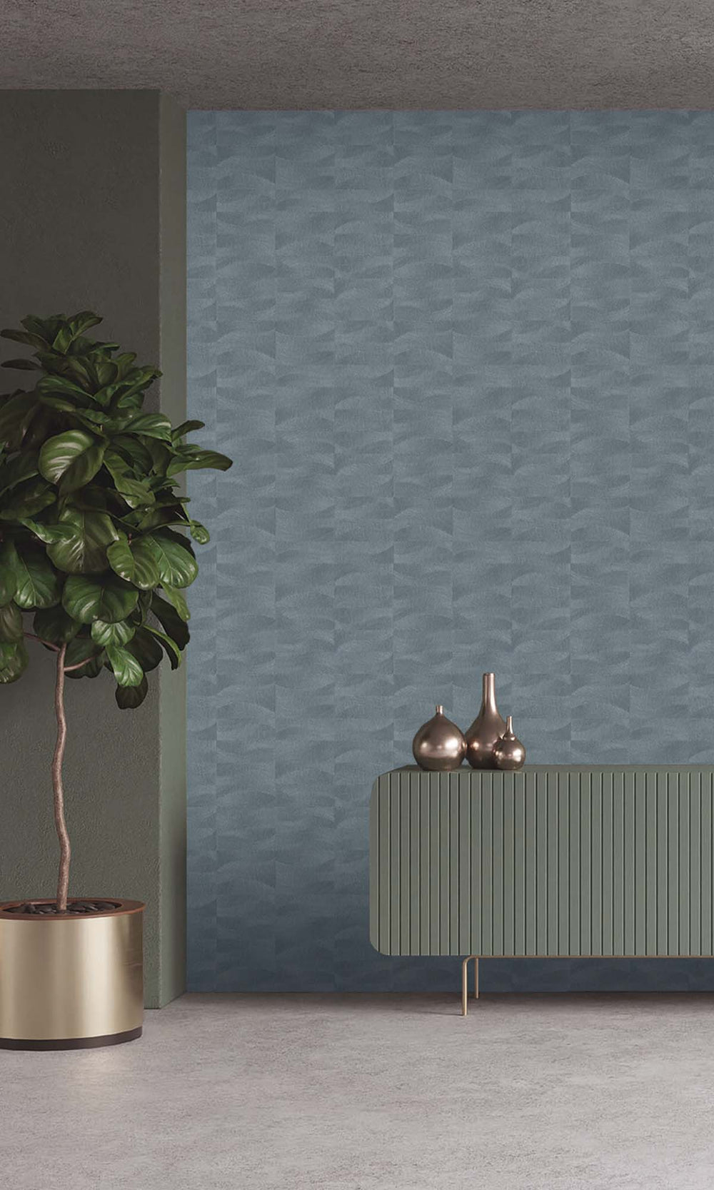 Blue Fusion Abstract Swirl Wallpaper R10308
